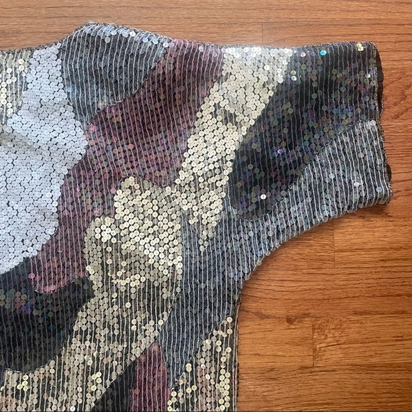 Jean for Joseph Le Bon multicolor sequin silk dress size L - Picture 10 of 16